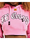 FB County Old School Pink Crop Hoodie - Thumbnail image 3 of 8