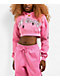 FB County Old School Pink Crop Hoodie - Thumbnail image 1 of 8