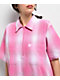 FB County Pink Plaid Zip Short Sleeve Woven Shirt  - Thumbnail image 3 of 3