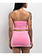 FB County Pink Velour Corset Tube Top - Thumbnail image 2 of 5