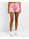 FB County Pink Velour Track Shorts - Thumbnail image 1 of 6