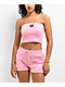FB County Pink Velour Tube Top - Thumbnail image 1 of 6