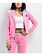 FB County Pink Velour Zip Hoodie - Thumbnail image 1 of 6