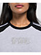 FB County Pop Stitch Grey & Black Boxy Crop T-Shirt - Thumbnail image 3 of 6