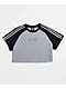FB County Pop Stitch Grey & Black Boxy Crop T-Shirt - Thumbnail image 6 of 6