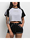 FB County Pop Stitch Grey & Black Boxy Crop T-Shirt - Thumbnail image 1 of 6
