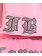 FB County Rhinestone Pink Velour Zip Hoodie - Thumbnail image 3 of 6