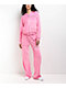 FB County Rhinestone Pink Velour Zip Hoodie - Thumbnail image 6 of 6