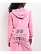 FB County Rhinestone Pink Velour Zip Hoodie - Thumbnail image 1 of 6