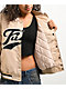 FUBU Logo Beige Varsity Jacket - Thumbnail image 6 of 6