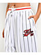 FUBU Varsity Pinstripe White Mesh Shorts - Thumbnail image 3 of 4