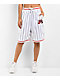FUBU Varsity Pinstripe White Mesh Shorts - Thumbnail image 1 of 4