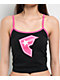 Famous Stars & Straps BOH Black & Pink Ringer Crop Tank Top - Thumbnail image 3 of 4