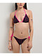 Famous Stars & Straps BOH Repeat Black & Pink High Leg Bikini Bottom - Thumbnail image 1 of 5