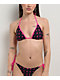 Famous Stars & Straps BOH Repeat Black & Pink Triangle Bikini Top - Thumbnail image 1 of 5
