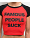 Famous Stars & Straps Famous People Suck Red Raglan Crop T-Shirt - Thumbnail image 3 of 3