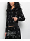 Famous Stars & Straps Thuggish Black Velour Zip Hoodie - Thumbnail image 1 of 5