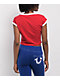Ford x True Religion Crystal Mustang Aurora Red Crop T-Shirt - Thumbnail image 2 of 6