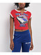 Ford x True Religion Crystal Mustang Aurora Red Crop T-Shirt - Thumbnail image 1 of 6