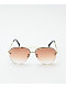 Frameless Gold & Smoke Sunglasses - Thumbnail image 2 of 3