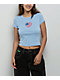 Freeworld Classically Pat Blue Crop T-Shirt - Thumbnail image 1 of 2