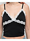 Freeworld Ellouise Lace V Black Crop Tank Top - Thumbnail image 4 of 4