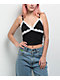 Freeworld Ellouise Lace V Black Crop Tank Top - Thumbnail image 1 of 4