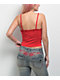 Freeworld Ellouise Lace V Red Crop Tank Top - Thumbnail image 2 of 4