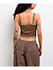 Freeworld Evelyn Lace Cheetah Brown Crop Tank Top - Thumbnail image 2 of 3