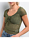 Freeworld Fancy Lace Olive Top - Thumbnail image 3 of 3