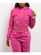 Freeworld Iman Star Pink Crop Zip Hoodie - Thumbnail image 6 of 6
