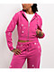 Freeworld Iman Star Pink Crop Zip Hoodie - Thumbnail image 1 of 5