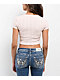 Freeworld Irina Pointelle Pink Crop T-Shirt - Thumbnail image 2 of 3