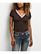 Freeworld Isabella Brown Button Up Shirt - Thumbnail image 1 of 5