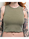 Freeworld Laney Green Wash Crop Tank Top - Thumbnail image 4 of 4