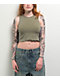 Freeworld Laney Green Wash Crop Tank Top - Thumbnail image 1 of 4