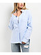 Freeworld Misha Blue Stripe Woven Long Sleeve Button Up Shirt - Thumbnail image 2 of 5