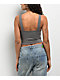Freeworld Pheobe Grey V-Neck Crop Tank Top - Thumbnail image 2 of 3