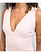 Freeworld Pheobe Pink V-Neck Crop Tank Top - Thumbnail image 4 of 4