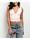 Freeworld Pheobe Pink V-Neck Crop Tank Top - Thumbnail image 1 of 4