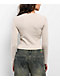 Freeworld Thora Silver Birch Notch Thermal Long Sleeve Crop T-Shirt - Thumbnail image 2 of 3