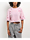 Freeworld Yulia Stars Pink Crop T-Shirt - Thumbnail image 1 of 3