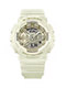 G-Shock GMAS110ST-7A Silk White & Gold Analog & Digital Watch - Thumbnail image 2 of 2