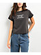 GRLSWIRL I Hate Skateboards Charcoal Crop T-Shirt - Thumbnail image 2 of 3