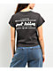 GRLSWIRL I Hate Skateboards Charcoal Crop T-Shirt - Thumbnail image 1 of 3