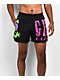 Gecko Iconic Multi Stripe Black & Purple Volley Shorts - Thumbnail image 2 of 5