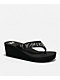 Gigi Silvi Zebra Rhinestone Black Platform Sandals - Thumbnail image 1 of 6