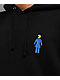 Girl x PAC-MAN Ghost Sleeve Embroidered Black Hoodie - Thumbnail image 2 of 5