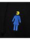 Girl x Pac-Man Ghost Sleeve Embroidered Black Hoodie - Thumbnail image 3 of 5