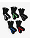 Globe Stealth 5 Pack Black Crew Socks - Thumbnail image 1 of 2